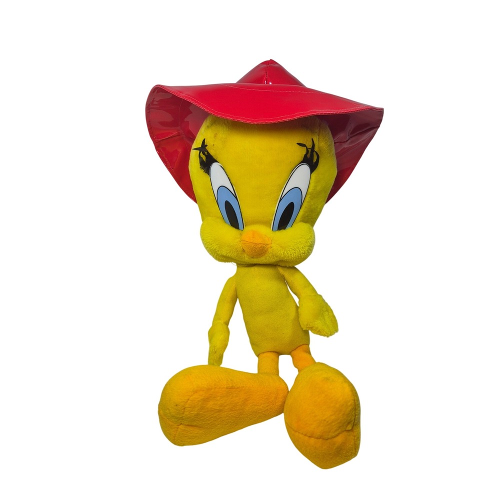 VTG 90s Ganz Warner Bros Looney Tunes Tweety Bird RainHat Large Plushie 24" READ